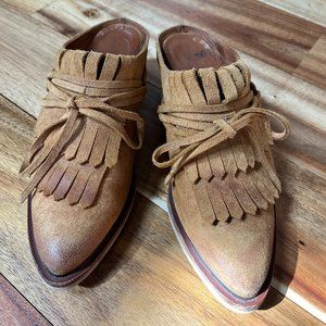 Western mules from Sundance distressed leather